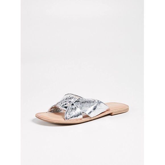 Jeffrey Campbell Zocalo metallic slides 7 NWOT - Picture 3 of 3